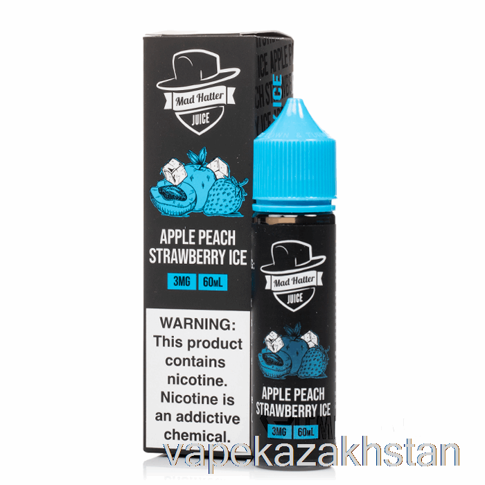 Vape Disposable Apple Peach Strawberry ICE - Mad Hatter - 60mL 6mg